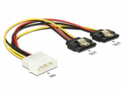 DeLOCK "5,25"-4pinová zástrčka > 2x SATA 15pinová zásuvka, Y-kabel"