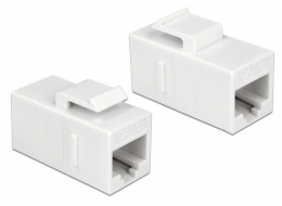 Delock Keystone Modul RJ45 jack > RJ45 jack Cat.6 UTP bílá