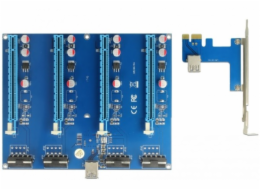 DeLOCK Riser Karte PCI Express x1 > 4 x PCIe x16, Riser Card