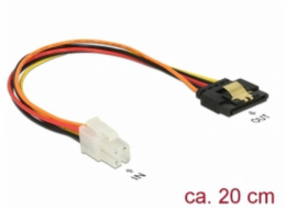 DeLOCK kabel P4 4 pin (samec) > SATA 15 pin (samice)