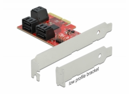DeLOCK PCIe 6P SATA PCIe x4 karta - LP, řadič