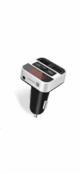 CONNECT IT InCarz Bluetooth transmitter, 2x USB 3,1A, stříbný