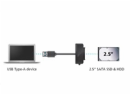 AKASA adaptér kabel USB 3.1 Gen 1 pro 2.5" SATA SSD & HDD