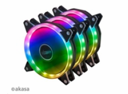 AKASA sada 3x 120mm LED ventilátor VEGAS AR7