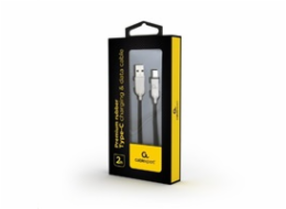 CABLEXPERT Kabel USB 2.0 AM na Type-C kabel (AM/CM), 2m, pogumovaný, černý, blister, PREMIUM QUALITY