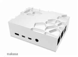 AKASA case Gem, pro Raspberry Pi 4 Model B, hliník, stříbrná