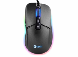 C-TECH herní myš Dawn, casual gaming, 6400 DPI, RGB podsvícení, USB