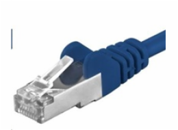 PREMIUMCORD Patch kabel CAT6a S-FTP, RJ45-RJ45, AWG 26/7 0,5m modrá