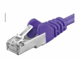 PREMIUMCORD Patch kabel CAT6a S-FTP, RJ45-RJ45, AWG 26/7 1,5m fialová