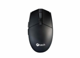 C-Tech WLM-06S-B myš, černo-grafitová, bezdrátová, silent mouse, 1600DPI, 6 tlačítek, USB nano receiver
