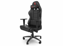SPC Gear SR300 V2 BK herní židle černá - kožená