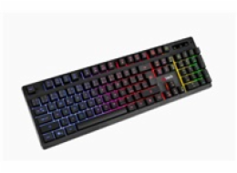 C-TECH klávesnice herní polomechanická Iris (GKB-08), casual gaming, CZ/SK, duhové podsvícení, USB