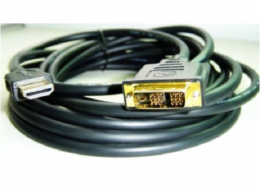 GEMBIRD CABLEXPERT Kabel HDMI-DVI  0,5m, 1.3, M/M stíněný, zlacené kontakty