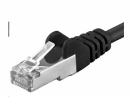 PREMIUMCORD Patch kabel CAT6a S-FTP, RJ45-RJ45, AWG 26/7 1m černá