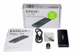 EVOLVEO Tiny N1, 10Gb/s, NVME externí rámeček, USB A 3.1