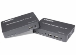 PREMIUMCORD HDMI extender s USB na 150m over IP, bez zpoždění