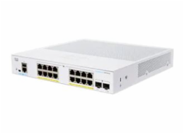 Cisco CBS350-16P-2G Cisco switch CBS350-16P-2G, 16xGbE RJ45, 2xSFP, fanless, PoE+, 120W