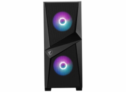 MSI skříň MAG FORGE 100M/ bez zdroje/ levé temperované sklo/ 2x 120 mm RGB fan/ 2x USB3.0/ 1x 120 mm fan/ černá