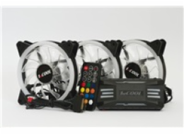 1stCOOL Fan KIT AURA EVO 2 ARGB, 3x Dual Ring ventilátor + řadič + dálkový ovladač