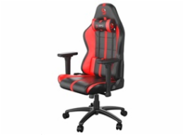 SPC Gear SR400 RD herní židle imitace kůže černočervená