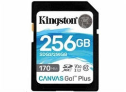 Kingsto Canvas Go! Plus 256 GB UHS-I U3 SDCG3/256GBSP Kingston Canvas Go Plus A2/micro SDXC/256GB/170MBps/UHS-I U3 / Class 10