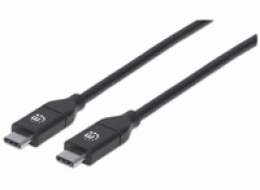 Kabel USB Manhattan USB-C - 2 m Czarny (355247)