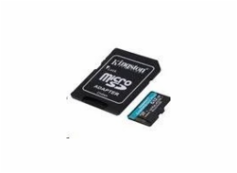 Kingston MicroSDXC karta 512GB Canvas Go! Plus, R:170/W:90MB/s, Class 10, UHS-I, U3, V30, A2