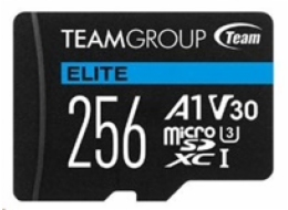 Karta TeamGroup Elite MicroSDXC 256 GB Class 10 UHS-I/U3 A1 V30 (TEAUSDX256GIV30A103)