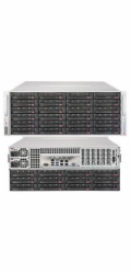 SUPERMICRO 4U SuperStorage server RAID 12Gb/s SAS/SATA 36xHS HDD (expand.24front+12rear), HW RAID LSI 3108, 2x1200W,IPMI