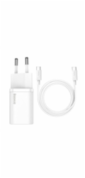 Baseus&nbsp;TZCCSUP-L02&nbsp;Baseus&nbsp;Super&nbsp;Si&nbsp;rychlonabíječka&nbsp;1C&nbsp;25W&nbsp;EU&nbsp;+&nbsp;kabel&nbsp;Type-C/Type-C&nbsp;3A&nbsp;1m&nbsp;bílá