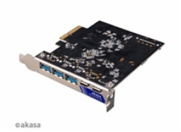 AKASA síťová karta USB 3.2 HOST card, 10Gbps USB 3.2 Gen 2 Type-C and Type-A to PCIe Host Card