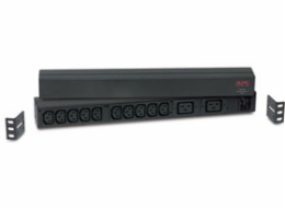 APC Basic Rack-Mount PDU - Pásek na rozvod silnoproudu (k montáži na regál) - AC 208/230 V - vstup: IEC 60320 C20 - výstupní konektory: 12 (power IEC 60320 C13, IEC 60320 C19) - 2.49 m kabel - celý sv