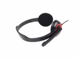 Gembird MHS-002 headphones/headset Head-band 3.5 mm connector Black  Red