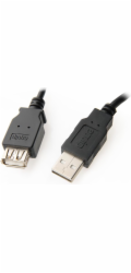Kabel USB-A – USB-A USB 1,8 m černý (128850)