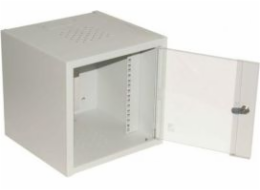 Assmann skříň 10" nástěnná skříňka 6U 315x300 skleněné dveře RAL7035 (CL-10 06U)