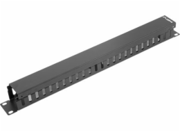 Organizér kabelů pro 19palcové skříně 1U Typ A černý AK-1201-B