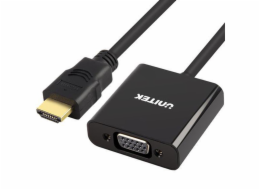 Adaptér AV Unitek HDMI - D-Sub (VGA) + Jack 3,5 mm černý (Y-6333)