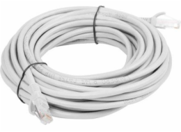 LANBERG PATCHCORD RJ45, KAT. 5E, UTP, 15M, ŠEDÁ