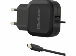 Qoltec nabíječka pro smartphone / tablet USB + MicroUSB (50189)