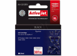 Activejet Ink Cartridge AH-301BRX for HP Printer  Compatible with HP 301XL CH563EE;  Premium;  20 ml;  black. Prints 40% more.