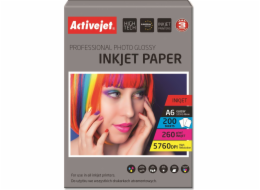 Activejet AP6-260GR200 photo paper for ink printers; A6; 200 pcs