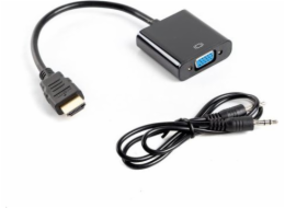 Lanberg HDMI AV adaptér - D-Sub (VGA) + Jack 3,5 mm černý (AD-0017-BK)