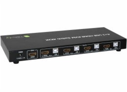 Techly Techly Switch 4 porty HDMI / USB KVM Switch 4x1 se zvukem - 028702