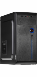 Akyga PC skříň Midi ATX 2xUSB2.0. bez PSU, černá