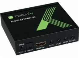 Systém přenosu AV signálu Techly HDMI - Toslink černý (025756)