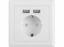 Lanberg AC-WS01-USB2-F socket/socket set