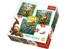 Trefl Puzzle 3v1 - Úžasný svět dinosaurů (GXP-645298)