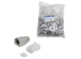 LOGILINK MP0023 LOGILINK - Plug Connector Cat.6 RJ45 100pcs. set, unshielded, grey