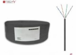 Techly TechlyPro kabel kroucený pár U / UTP Cat5e 4x2 drát CCA 100m černý