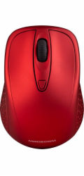 Modecom MC-WM4.1 bezdrátová optická myš, 3 tlačítka, 1600 DPI, USB nano 2,4GHz, červená